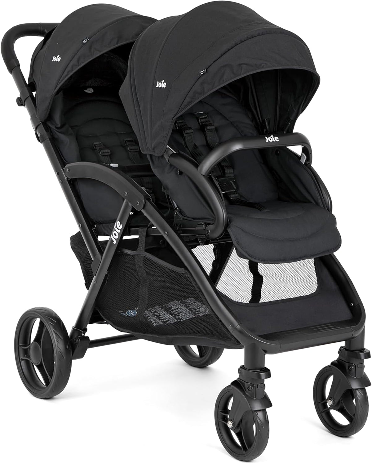 Joie Evalite Duo Poussette Double Légère - Siège Arrière Inclinable à Plat - Compatible Sièges Auto et Nacelles avec Harnais 5 Points