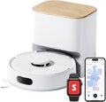 SwitchBot K11+ Robot Aspirateur Laveur - Aspiration 6000 Pa avec Vidange Automatique - Navigation LiDAR Cartographie Intelligente et Capacité 4 Litres