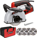 Einhell TE-MA 1700 rainureuse électrique - Puissance 1700 W avec largeur réglable jusqu'à 38 mm - Profondeur jusqu'à 40 mm - 4 disques diamant 150 mm et mallette