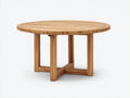Table de jardin - bois de teck - 130x130x75 cm - naturel - style scandinave