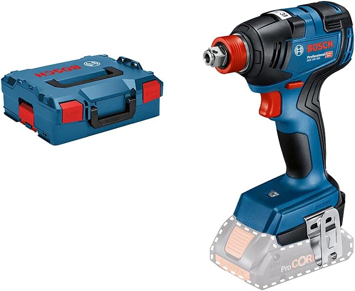 Bosch Professional GDX 18V-200 boulonneuse sans fil - Couple maximal 200 Nm et vitesse jusqu'à 3400 tr par minute - Vitesse variable pour travaux de fixation - Coffret L-BOXX inclus