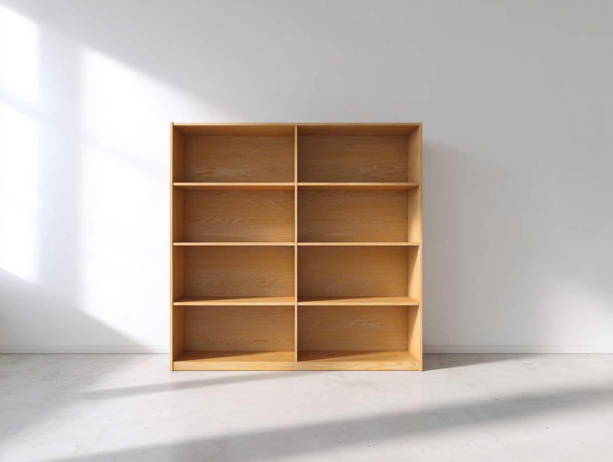 Bibliothèque - bois - 138x34x150 cm - chêne clair - moderne