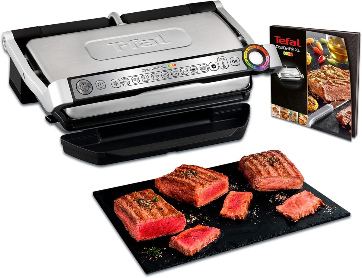 Tefal Optigrill+ XL Grill électrique intelligent - 9 programmes automatiques - Mode manuel format XL jusqu'à 8 personnes GC722D16