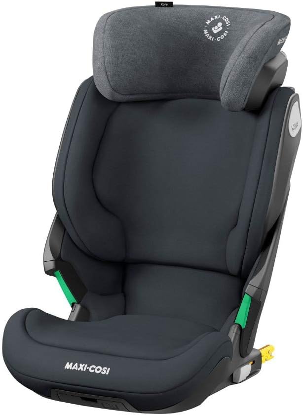Maxi-Cosi Kore i-Size rehausseur enfant - Pour 100 à 150 cm de 3,5 à 12 ans - Hauteur largeur réglables et protection latérale Plus - Authentic Graphite bouclage rapide