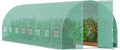 VEVOR serre tunnel jardin 835 x 290 x 225 cm - Structure acier galvanisé et couverture PE verte - Abri plantes extérieur avec 16 fenêtres