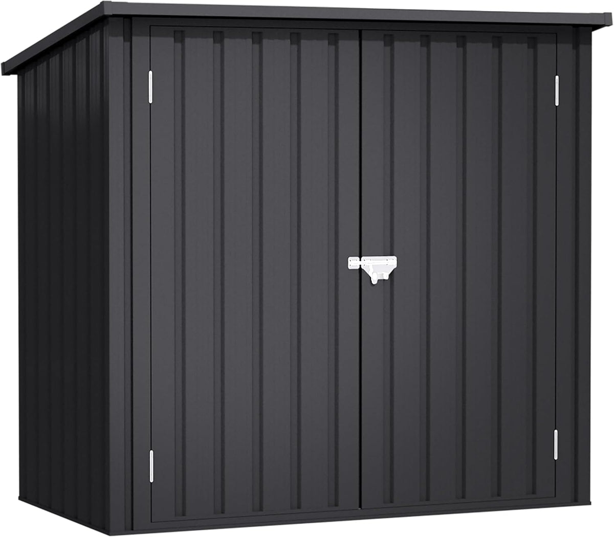 Wasabi Stark abri de rangement métal 1100 L - Armoire extérieure gris anthracite - Double porte à charnières avec loquet - Capacité 1100 L pour jardin et terrasse