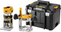 DeWalt DCW604NT-XJ affleureuse défonceuse XR 18 V Brushless - Vitesse jusqu'à 25500 tr par minute - Base plongeante et pince 8 mm - Coffret TSTAK sans batterie