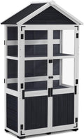 M MCombo 0111 petit abri de jardin en bois - Sapin gris anthracite avec toit en asphalte - Structure hydrofuge pour balcon et terrasse - Dimensions 100 x 53 x 178 cm
