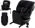 Kinderkraft XRIDER2 i-Size siège auto 40 à 125 cm - Rotation 360 degrés et installation ISOFIX - Dos et face à la route avec protections latérales - Noir harnais interne 5 points
