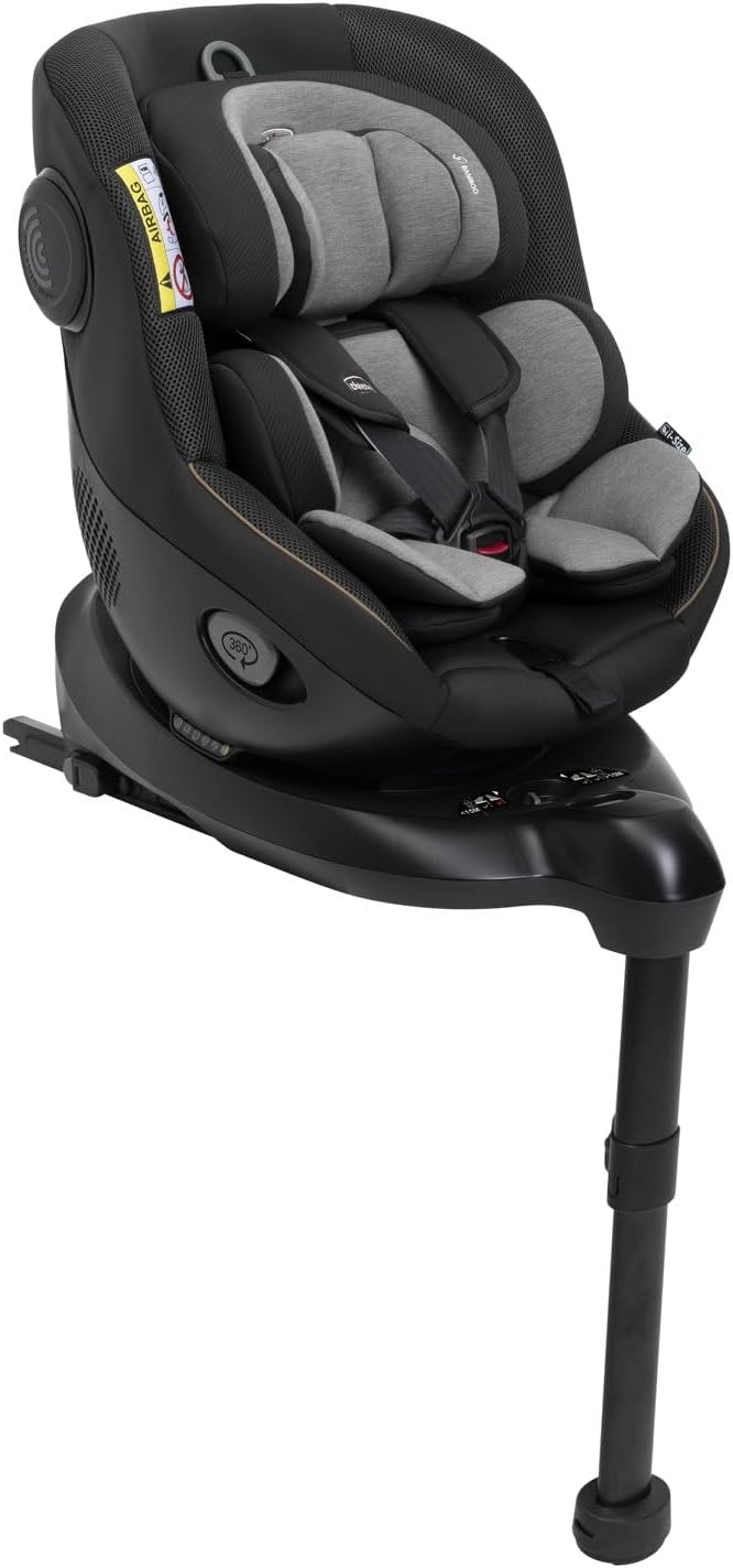 Chicco Seat105 i-Size siège auto 40 à 105 cm - Rotation 360 degrés pour enfants de 0 à 4 ans - Inclinaison 6 positions avec réducteur inclus - Posh Black norme ECE R129 03