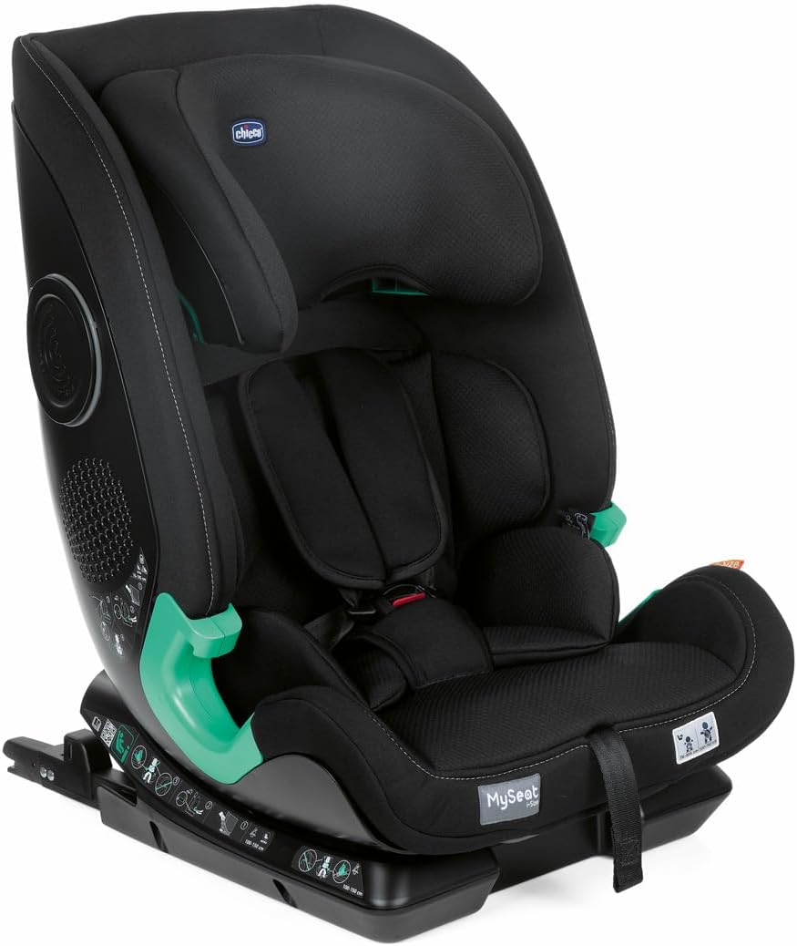 Chicco MySeat i-Size Siège Auto Enfant ISOFIX Top Tether - 76 à 150 cm à partir de 15 Mois - Inclinable Réglable en Hauteur ECE R129/03 Noir