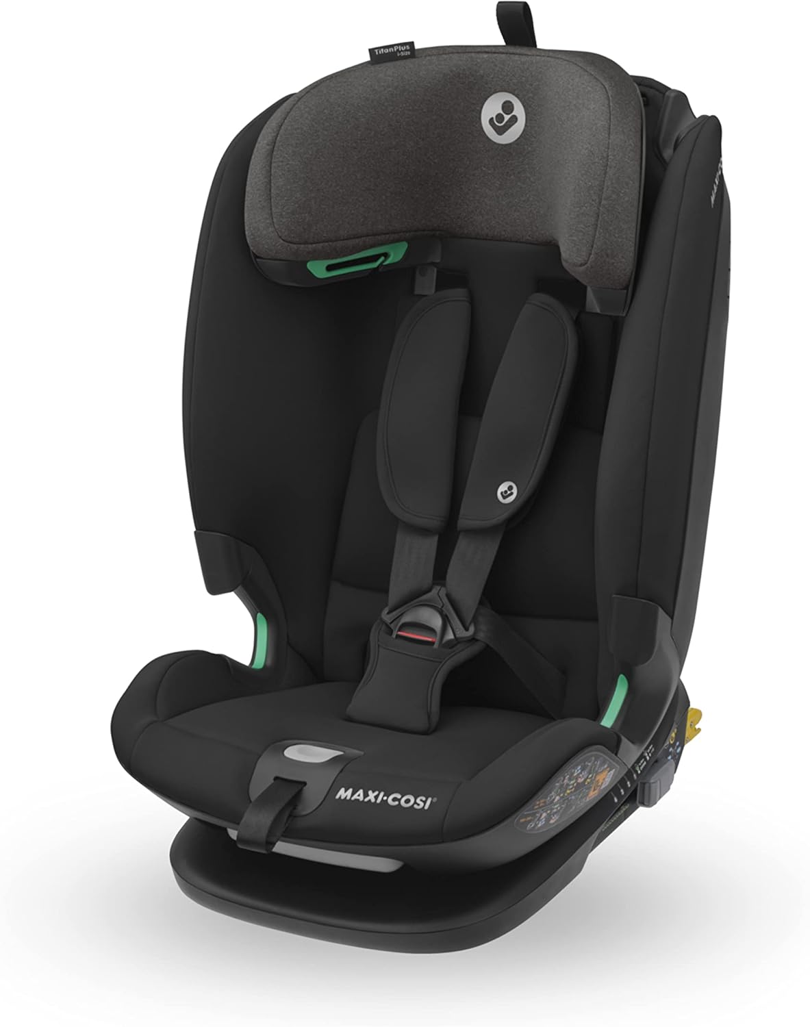Maxi-Cosi Titan Plus i-Size siège auto 76 à 150 cm - Fixation ISOFIX pour enfants de 15 mois à 12 ans - Protection G-CELL et inclinaison 4 positions - Authentic Black 36 kg