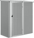 vidaXL abri de jardin en acier galvanisé - Finition grise pour rangement des outils - Structure moderne hydrofuge pour extérieur - Dimensions 180,5 x 97 x 210 cm