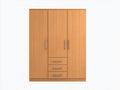 Armoire-panneaux de bois-142x52x184 cm-marron clair-moderne