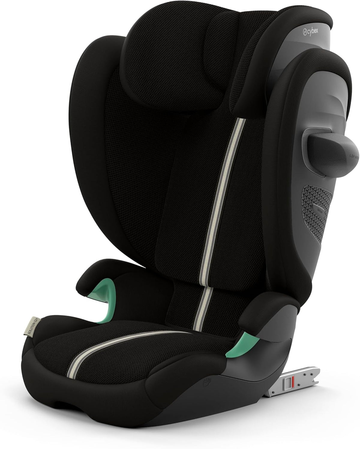 Cybex Solution G2 Plus siège auto enfant - Finition Moon Black avec revêtement tissu - Charge maximale 50 kg - Dimensions 59 x 55 x 38 cm avec 2 positions de hauteur