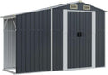 vidaXL abri de jardin acier galvanisé anthracite - Cabane rangement outils avec toit - 277 x 93 x 179 cm étanche