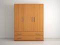 Armoire-panneaux de bois-152x55x183 cm-marron clair-moderne