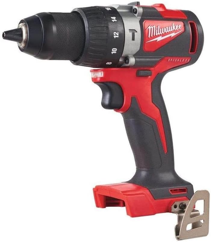 Milwaukee M18 BLPD2-0X perceuse à percussion 18 V - Couple maximal 60 Nm et vitesse 1800 tr par minute - Mandrin 13 mm pour perçage vissage - Machine seule sans batterie ni chargeur