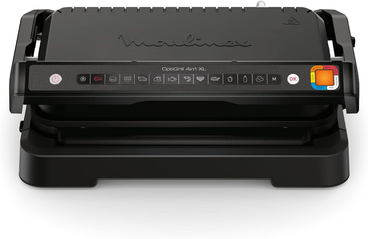 Moulinex Optigrill 4 en 1 XL Grill électrique multifonction - Barbecue four et repas complet - 12 programmes automatiques pour 6 à 8 personnes