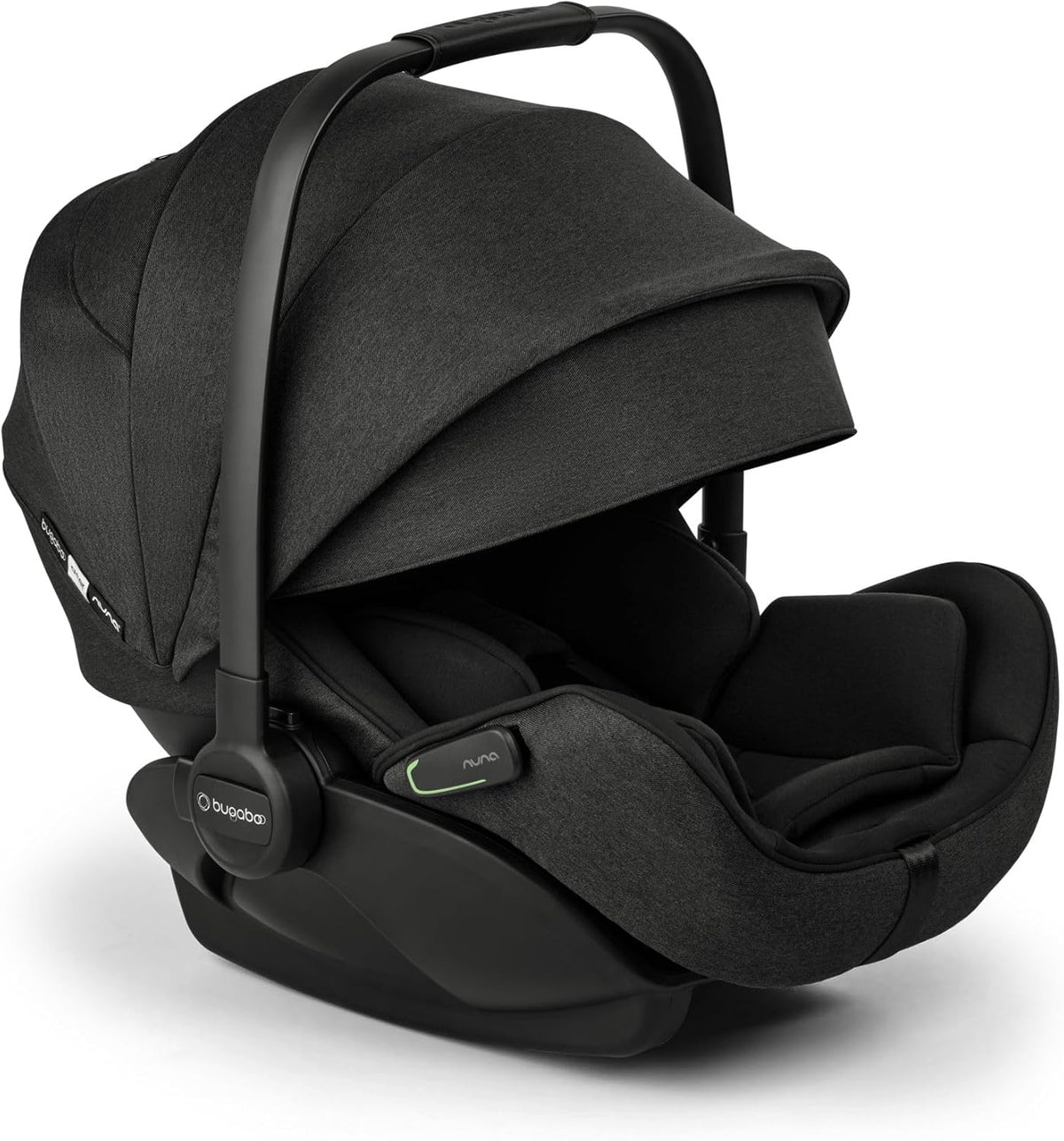 Bugaboo Otter by Nuna Siège Auto Bébé Inclinable i-Size - Position Couchée Nouveau Né - Capote UPF 50+ et Mémoire de Forme - Mineral Washed Black