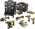DeWalt DCK685P3T-QW kit 6 outils XR 18 V - Ensemble professionnel sans fil avec couple jusqu'à 205 Nm - 3 batteries lithium-ion 5 Ah incluses - Système de rangement TSTAK