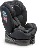 Interbaby SELLA i-Size siège auto enfant - Groupe 0 1 2 3 avec rotation 360 degrés ISOFIX - Harnais 5 points et appuie tête 10 positions - Noir jusqu'à 36 kg