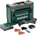Metabo PowerMaxx MT 12 outil multifonction sans fil - Alimentation 12 V pour scier meuler racler et râper - Design fin avec lumière LED - Batteries 2 Ah et accessoires inclus