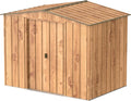Duramax TOP Shed 8 x 6 abri de jardin métal 4,37 m2 - Acier galvanisé finition grain de bois - Structure de toit renforcée sans entretien - Résistant aux intempéries 262 x 173 x 204 cm
