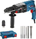 Bosch Professional GBH 2-28 F perforateur filaire 880W - Perçage béton jusqu'à 28 mm - Mandrin SDS plus avec coffret L Case et accessoires 6 pièces