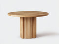 Table de jardin - bois de chêne - 120x120x75 cm - chêne clair - style moderne