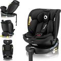 Lionelo Navy i-Size siège auto enfant 40 à 150 cm - Rotation 360 degrés ISOFIX et pied stabilisateur - Harnais 5 points appuie tête 11 positions - Onyx jusqu'à 50 kg