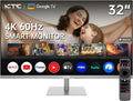 Smart Monitor 32 pouces Smart TV 4K UHD 60Hz - Écran connecté Bluetooth Wi-Fi avec haut-parleurs KVM USB C PD 65W HDMI 2.1