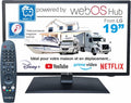 Unispectra Smart TV 19 pouces webOS - Écran LED HD 720p 60 Hz avec grand angle de vision - Wi-Fi Bluetooth Ethernet et télécommande Magic - Alimentation 12 V pour camping-car bateau