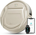Lefant M210P robot aspirateur mince - Aspiration 2200 Pa et niveau sonore 55 dB - WiFi Bluetooth Alexa application et recharge automatique - Autonomie 120 min couleur champagne