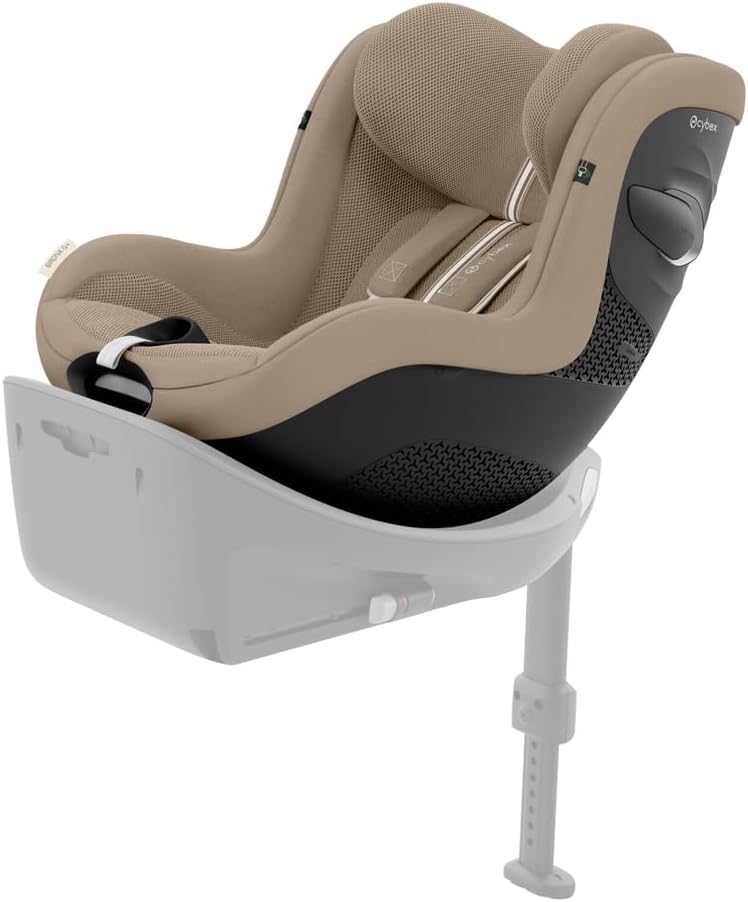 Cybex Sirona G i-Size Plus siège auto enfant - Finition Almond Beige avec structure plastique - Harnais 3 points pour installation en voiture - Jusqu'à 20 kg dimensions 71 x 44 x 75 cm