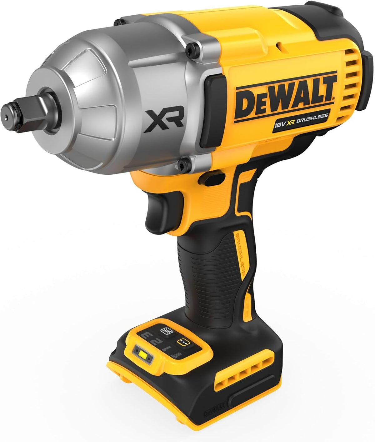 DeWalt DCF900N-XJ boulonneuse à chocs XR 18 V - Couple maximal 1396 Nm pour serrage intensif - Entraînement carré 12,7 mm sans fil - Produit seul noir jaune