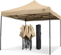All Seasons Gazebos tonnelle pliante 3 x 3 m - Structure métal et toile polyester beige - Imperméable avec protection contre les UV - Forme carrée sans assemblage requis