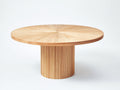 Table de jardin - bois de chêne - 155x155x76 cm - chêne clair - style contemporain