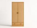 Armoire-bois-98x50x180 cm-marron clair-moderne