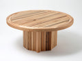 Table de jardin - bois de teck - 110x110x74 cm - naturel - style authentique