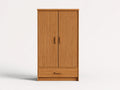 Armoire-bois-96x49x177 cm-marron-moderne