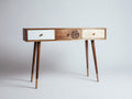 Bureau-Bois-118x42x76 cm-Marron-Blanc-Beige-Scandinave