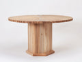 Table de jardin - bois de frêne - 150x150x76 cm - naturel clair - style minimaliste